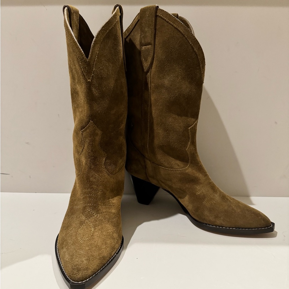Isabel Marant Duerto Suede cowboy boots